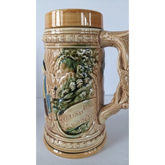 Vintage Collectible Embossed German Beer Stein Made in Japan 7 Inch Tall - Picture 3 of 10